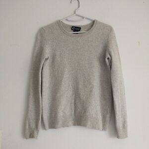 C by Bloomingdales Sweater Women Gray 100% 2-Ply Cashmere M/XS*READ SHRUNK